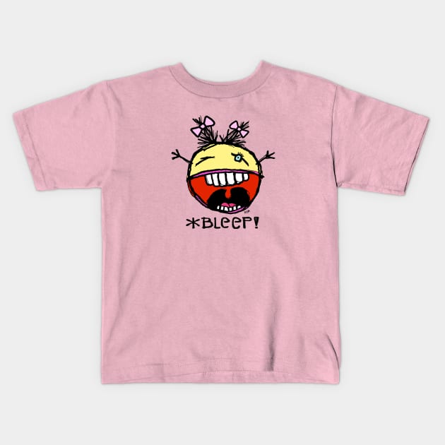 *Bleep! Girl with Text Kids T-Shirt by RawSunArt